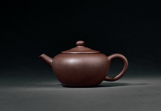 清康熙邵圣德制紫砂笠帽碗灯壶brA FINE YIXING ZISHA TEAPOT